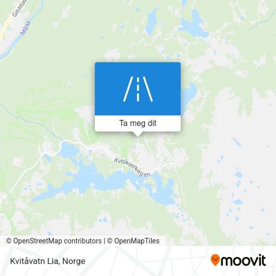 Kvitåvatn Lia kart