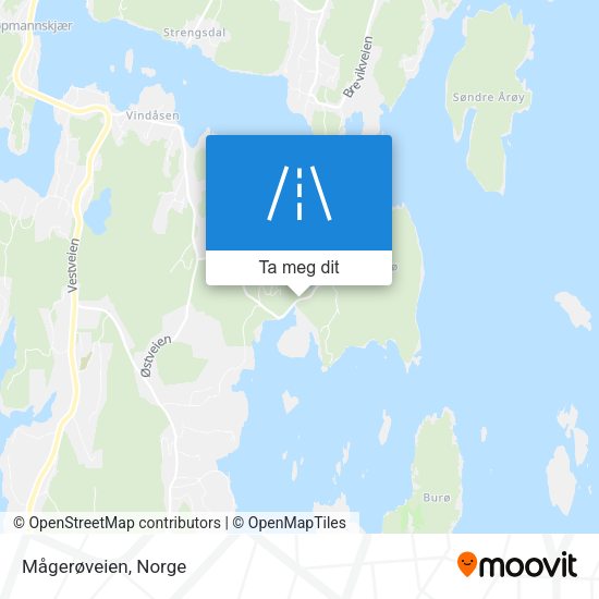 Mågerøveien kart