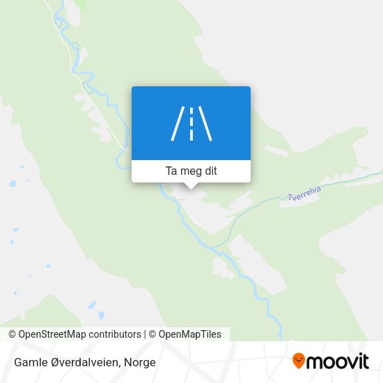 Gamle Øverdalveien kart
