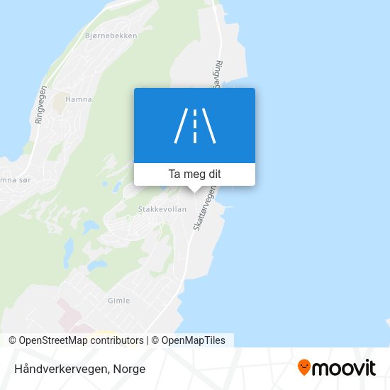 Håndverkervegen kart