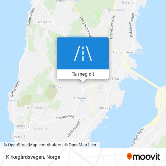 Kirkegårdsvegen kart