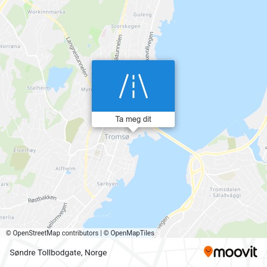 Søndre Tollbodgate kart