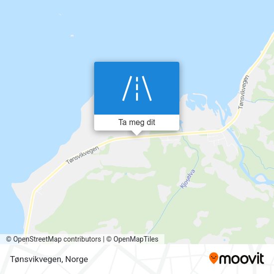 Tønsvikvegen kart