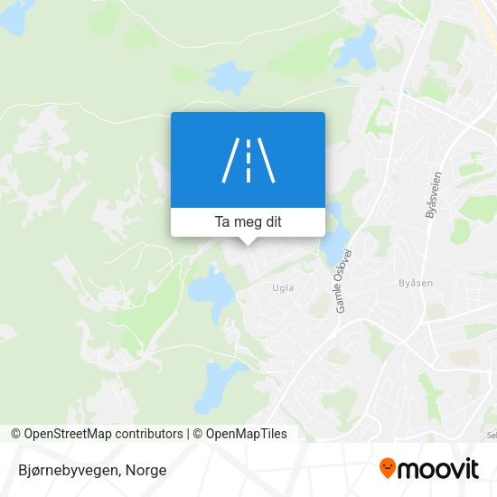 Bjørnebyvegen kart