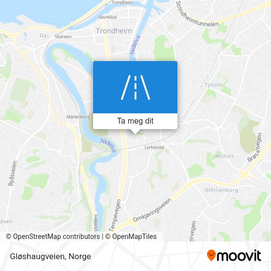 Gløshaugveien kart