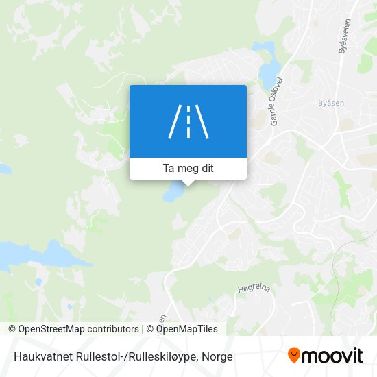 Haukvatnet Rullestol- / Rulleskiløype kart