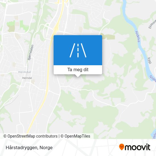 Hårstadryggen kart