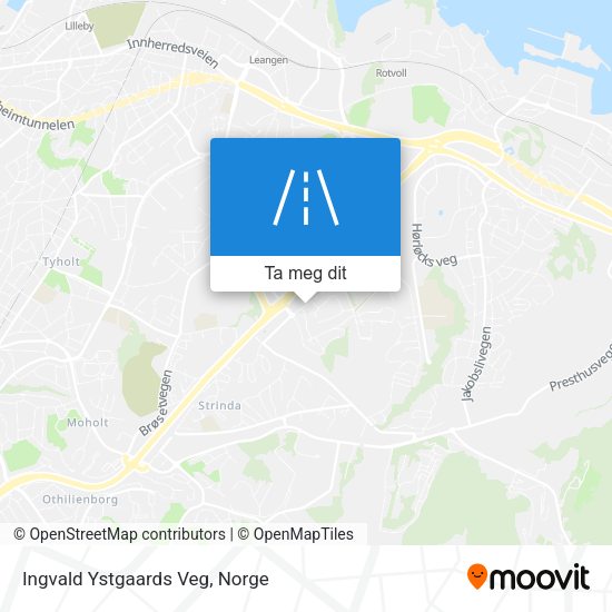 Ingvald Ystgaards Veg kart
