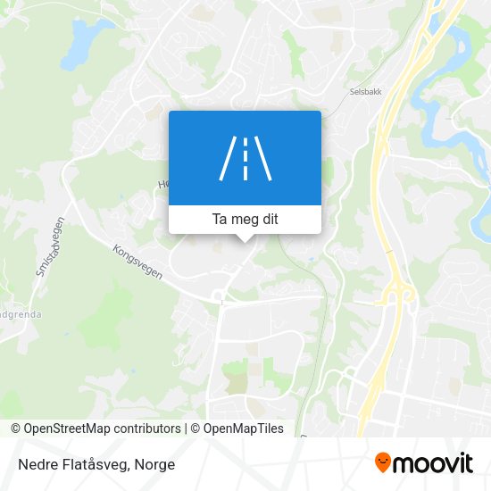 Nedre Flatåsveg kart