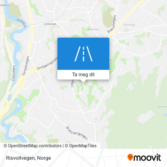 Risvollvegen kart
