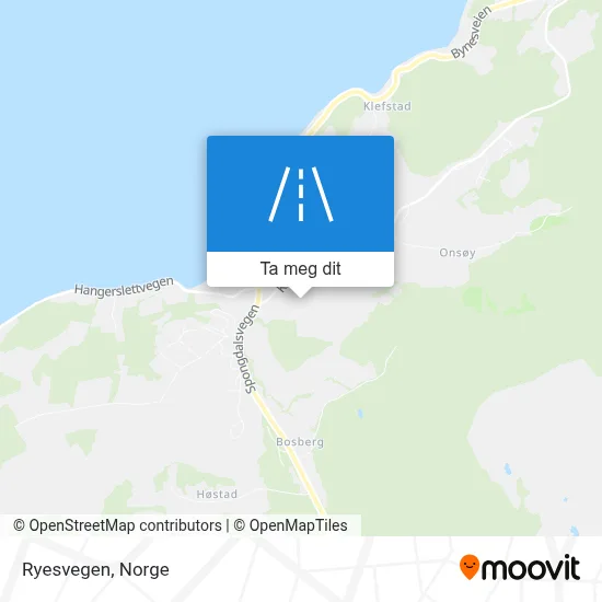 Ryesvegen kart