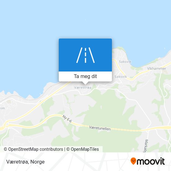 Væretrøa kart