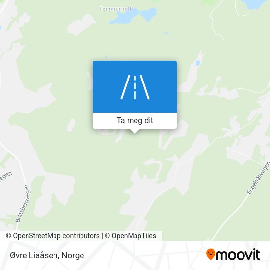 Øvre Liaåsen kart