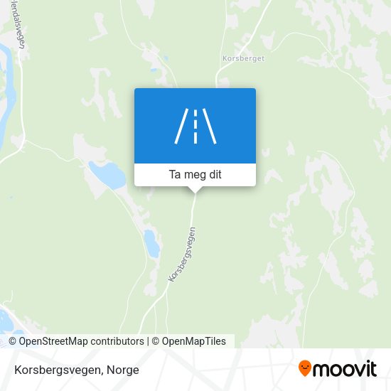 Korsbergsvegen kart