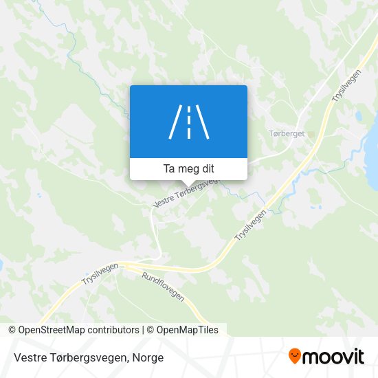 Vestre Tørbergsvegen kart