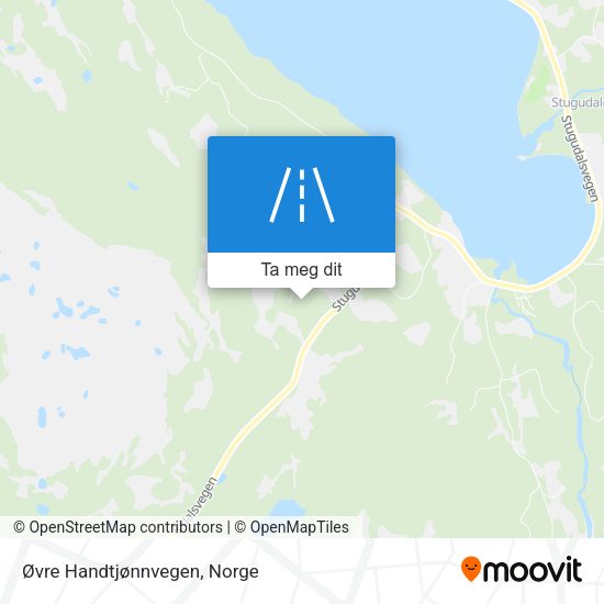 Øvre Handtjønnvegen kart