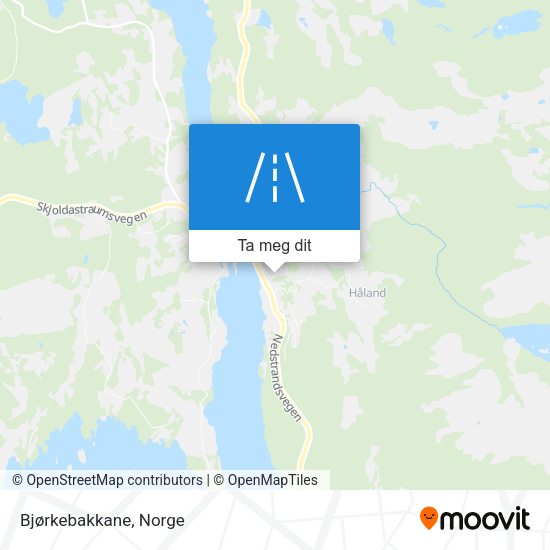 Bjørkebakkane kart