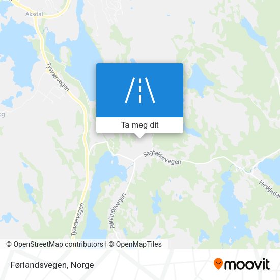 Førlandsvegen kart