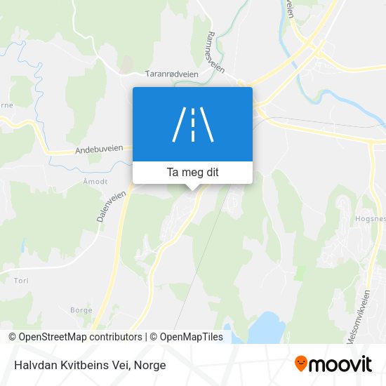 Halvdan Kvitbeins Vei kart