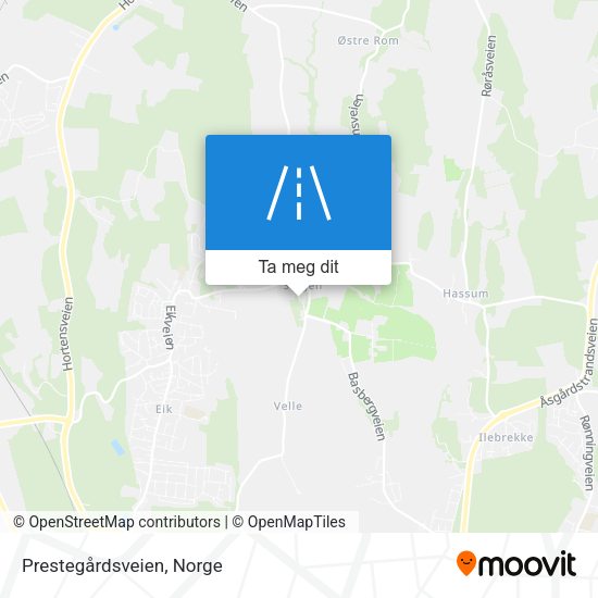 Prestegårdsveien kart