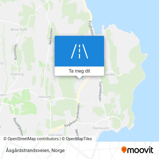 Åsgårdstrandsveien kart