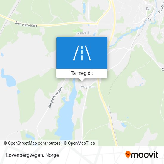 Løvenbergvegen kart