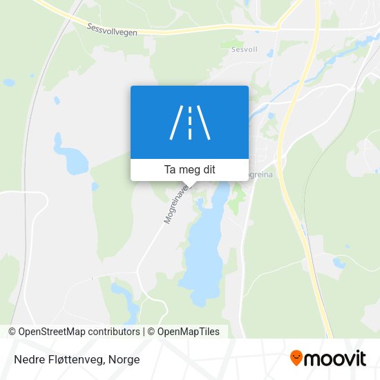 Nedre Fløttenveg kart