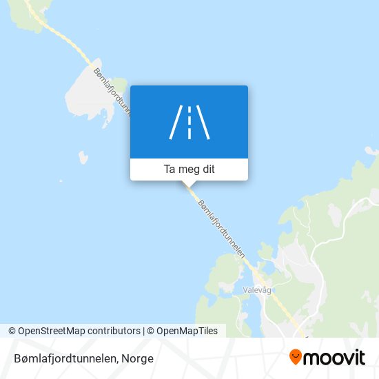 Bømlafjordtunnelen kart