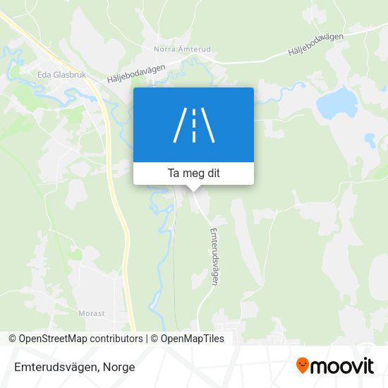 Emterudsvägen kart