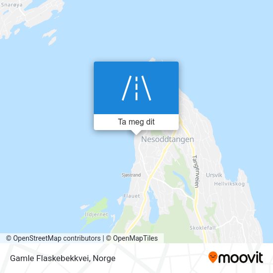 Gamle Flaskebekkvei kart