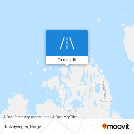 Kalvøyvegen kart