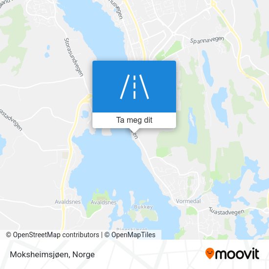 Moksheimsjøen kart