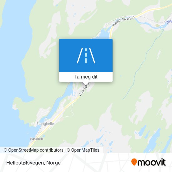Hellestølsvegen kart