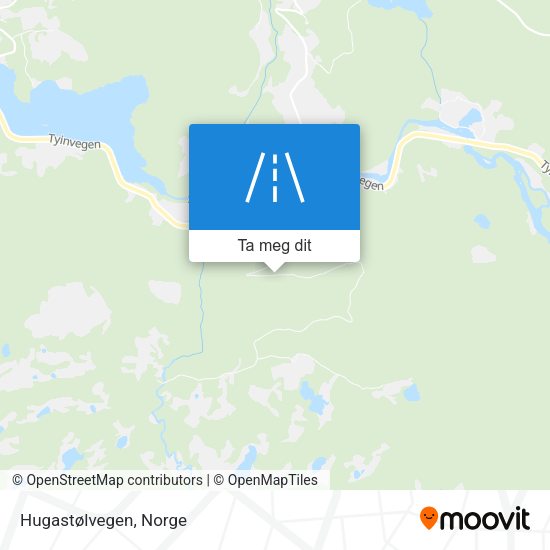 Hugastølvegen kart