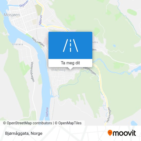 Bjørnåggata kart