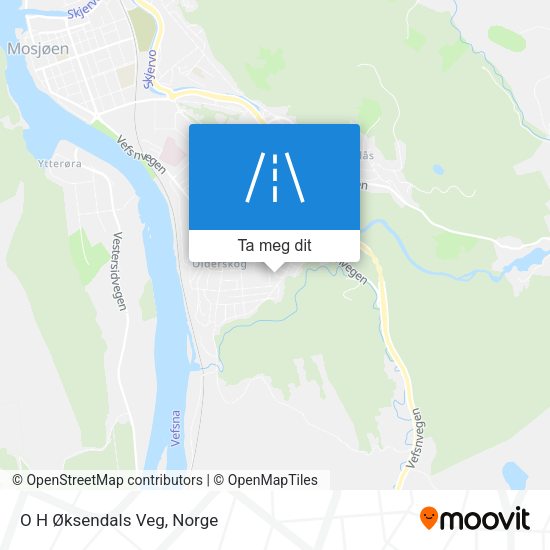 O H Øksendals Veg kart