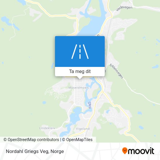 Nordahl Griegs Veg kart
