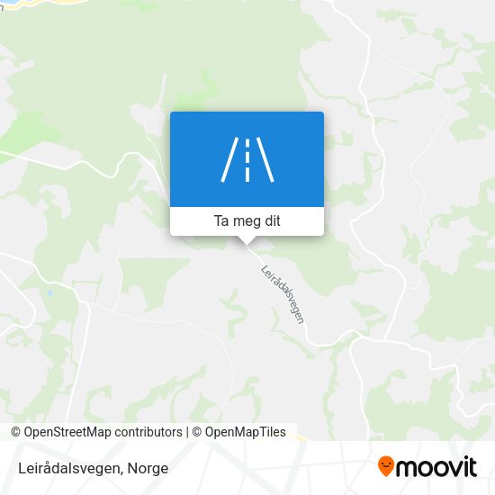 Leirådalsvegen kart