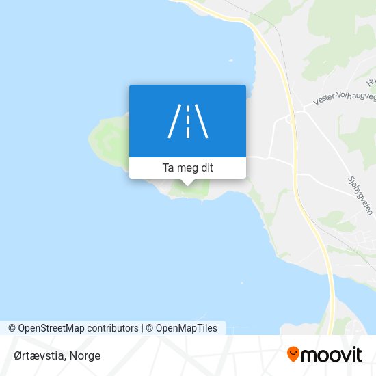 Ørtævstia kart