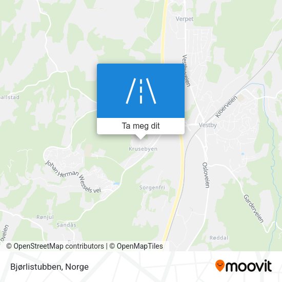 Bjørlistubben kart