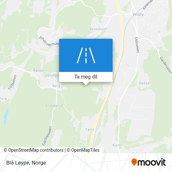 Blå Løype kart