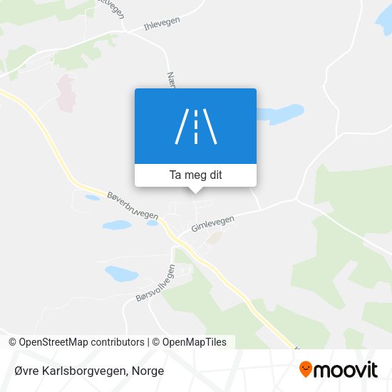 Øvre Karlsborgvegen kart