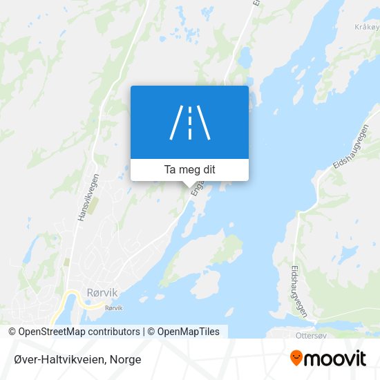 Øver-Haltvikveien kart