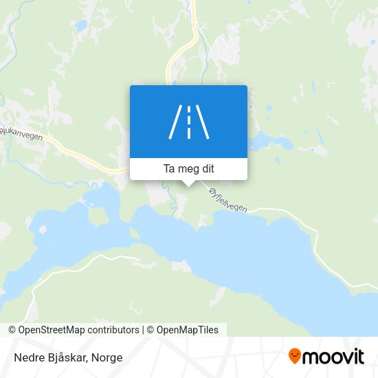 Nedre Bjåskar kart