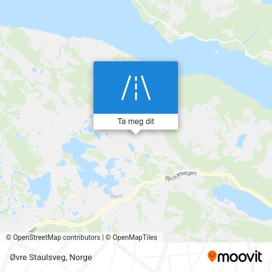 Øvre Staulsveg kart