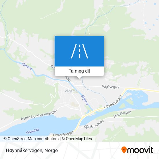 Høynnåkervegen kart