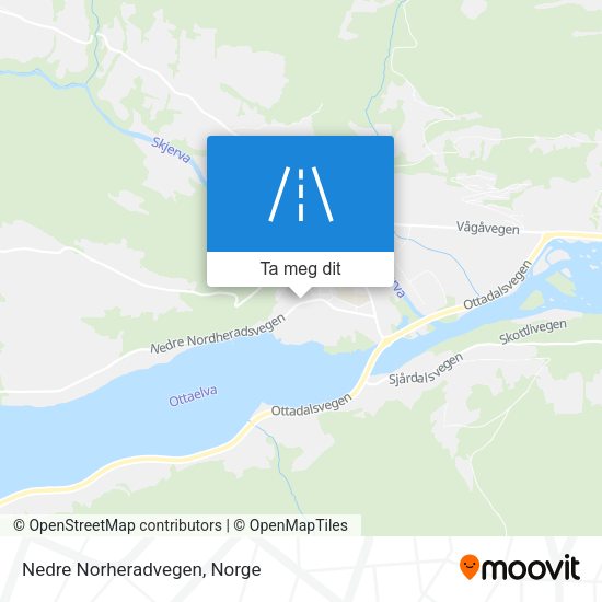 Nedre Norheradvegen kart