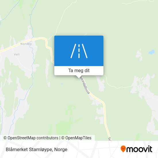 Blåmerket Stamløype kart