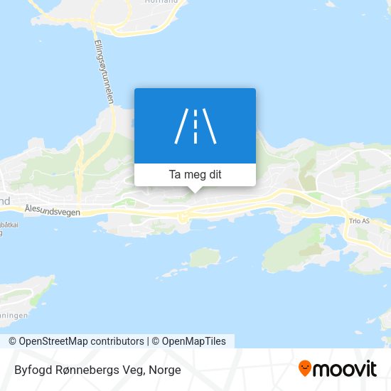 Byfogd Rønnebergs Veg kart