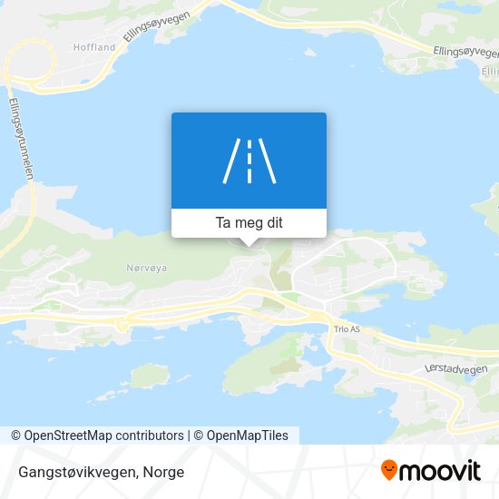 Gangstøvikvegen kart